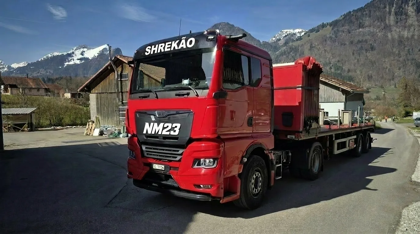 SHREKÃO — o MAN TGX vermelho